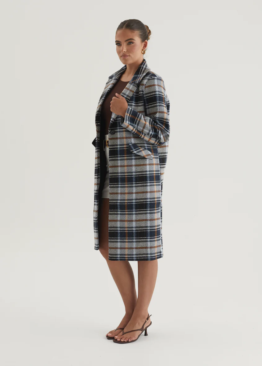 Cyan Coat - Navy Check - Image 14