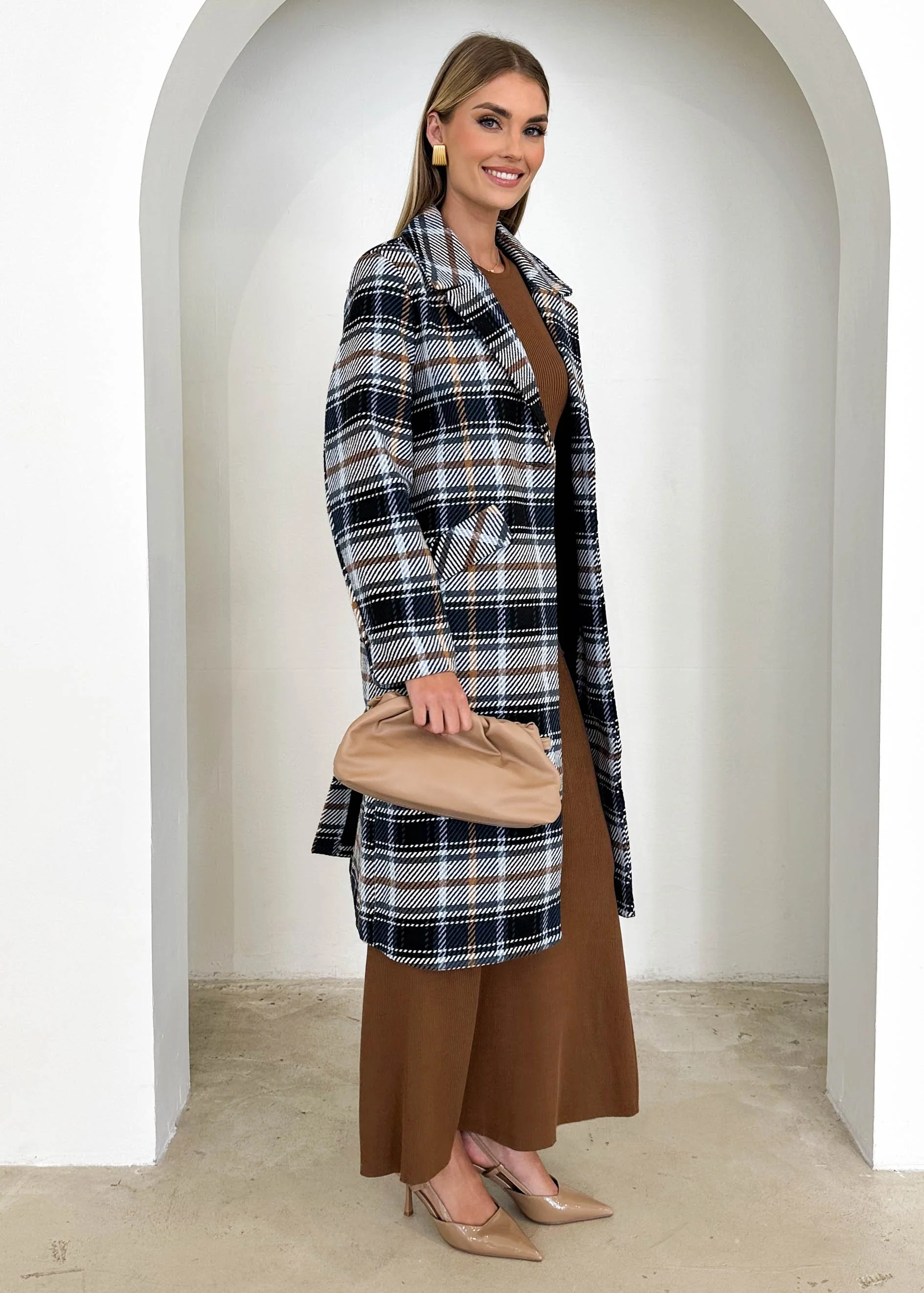 Cyan Coat - Navy Check - Image 18