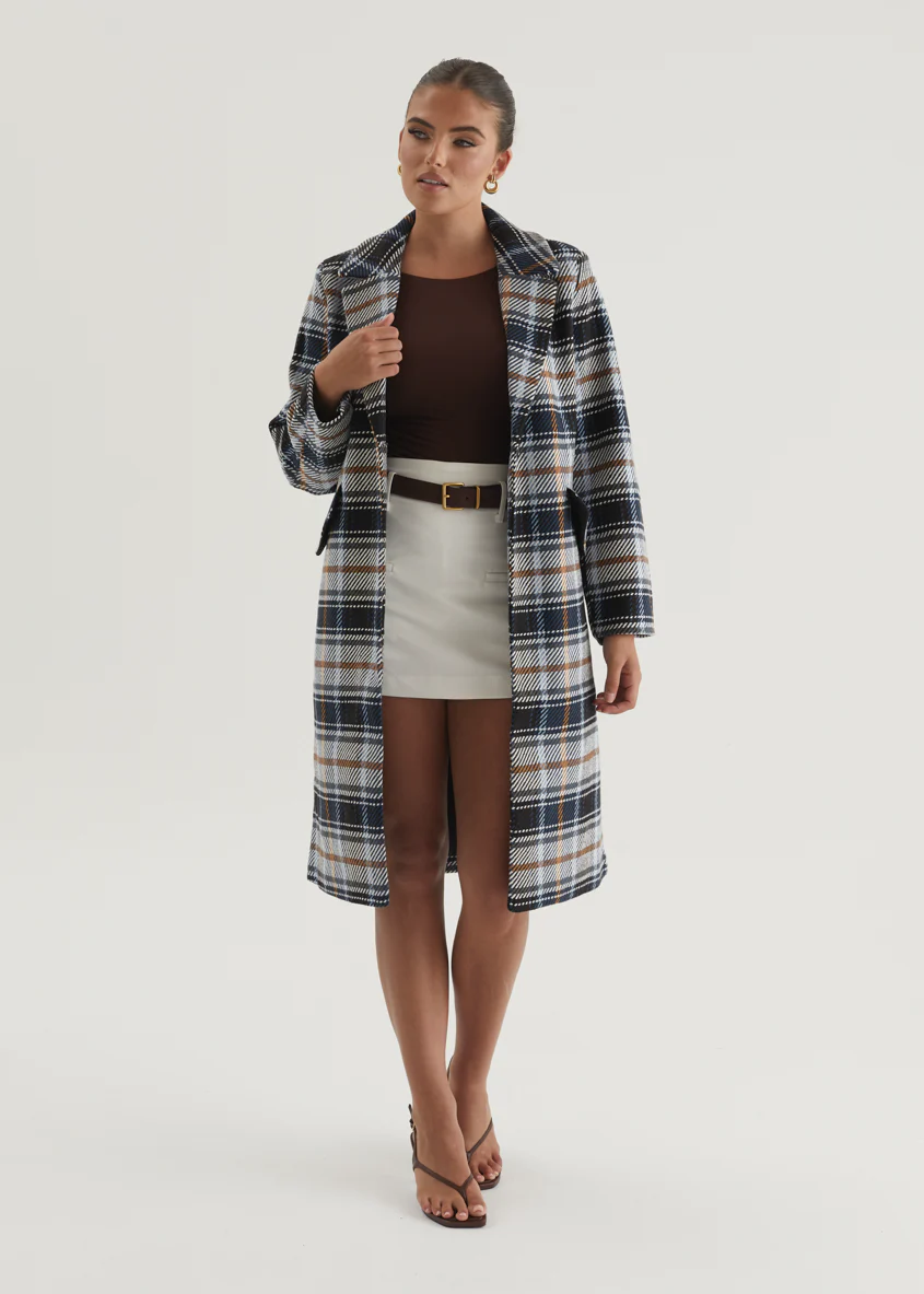 Cyan Coat - Navy Check - Image 9