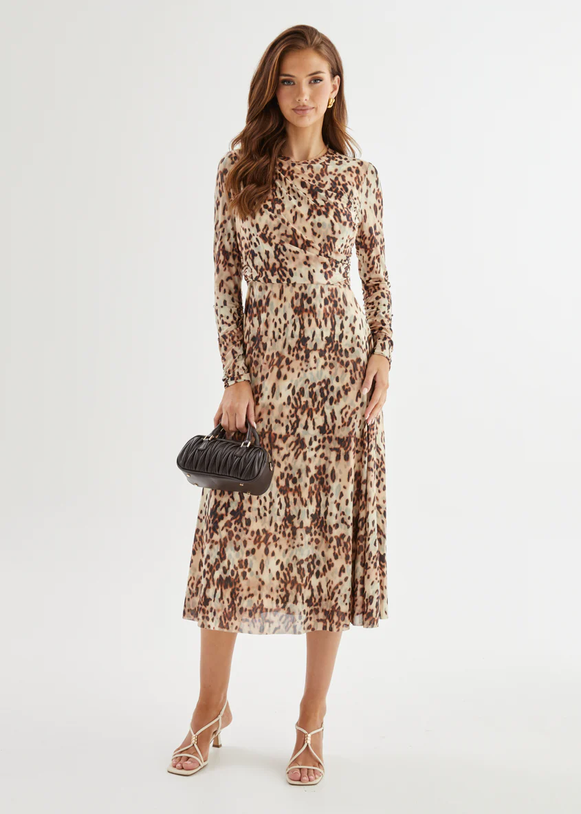 Cyrus Midi Dress - Cheetah - Image 4