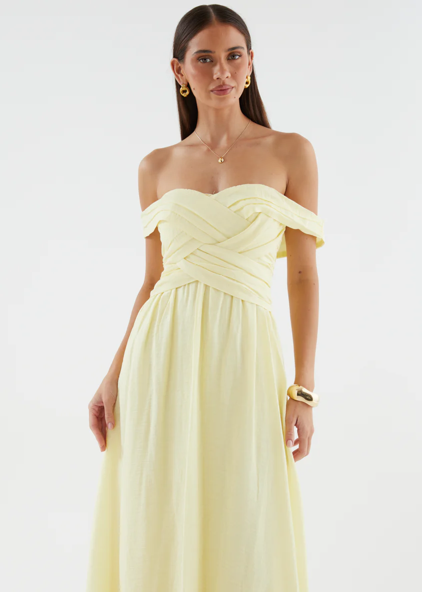 Dahlie Midi Dress - Yellow - Image 3
