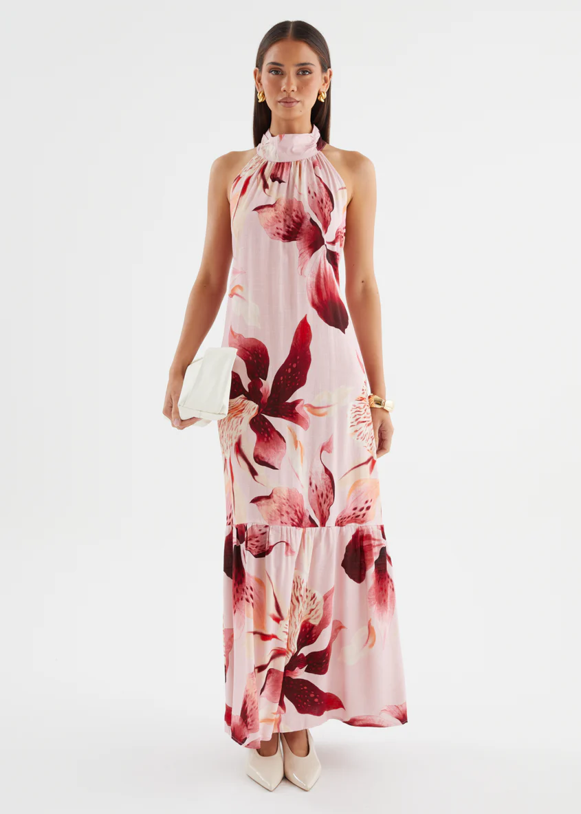 Danica Halter Maxi Dress - Blush Lily - Image 6