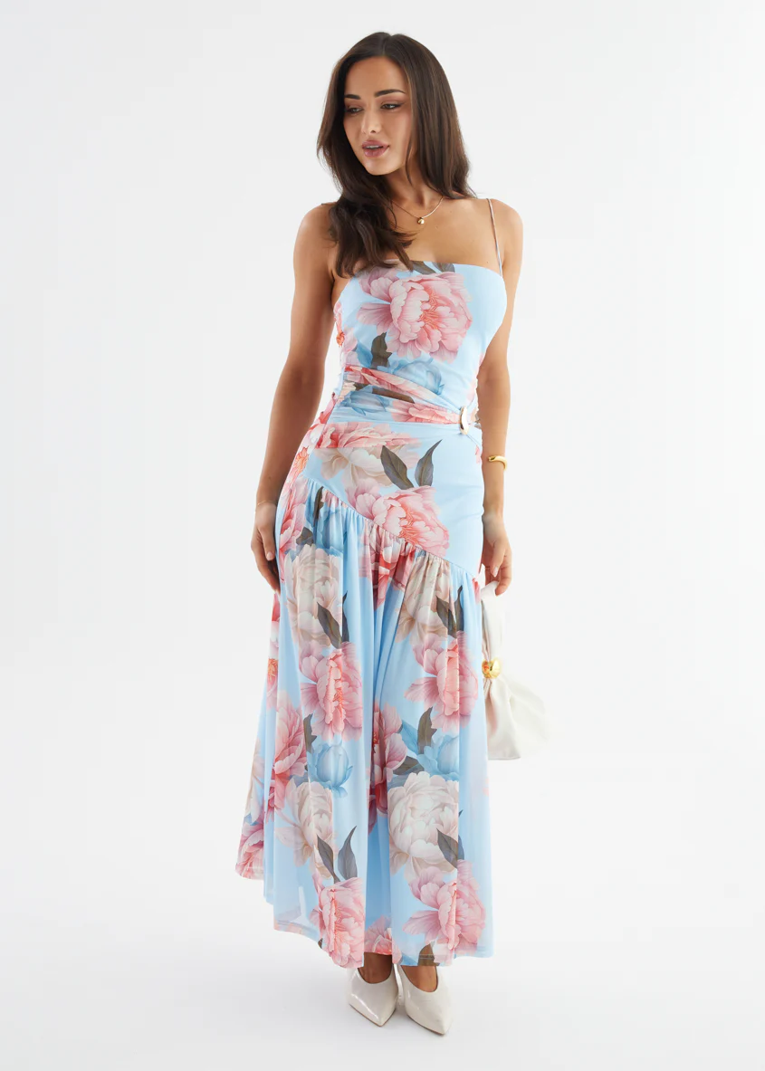 Darlia Maxi Dress - Blue Flowers - Image 6