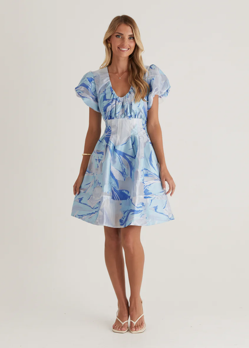Dayna Dress - Sky Jacquard - Image 10