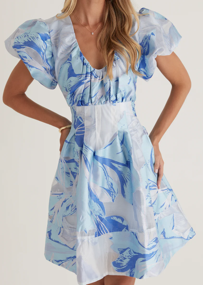Dayna Dress - Sky Jacquard - Image 13