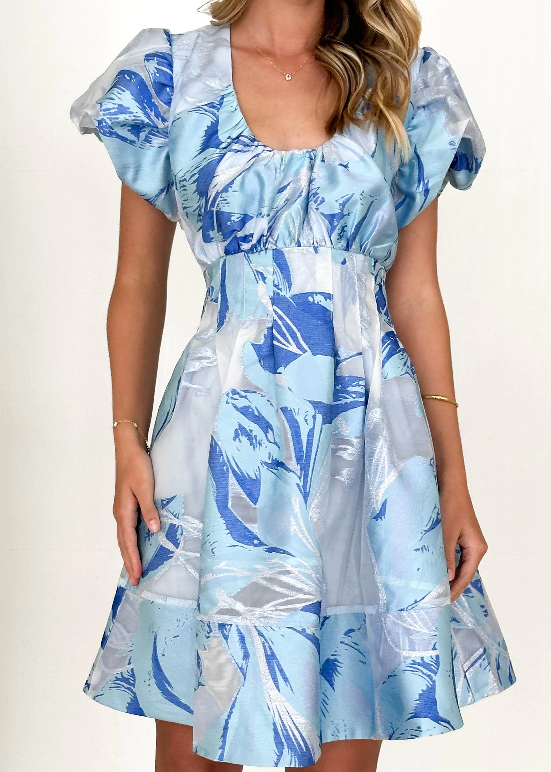 Dayna Dress - Sky Jacquard - Image 7