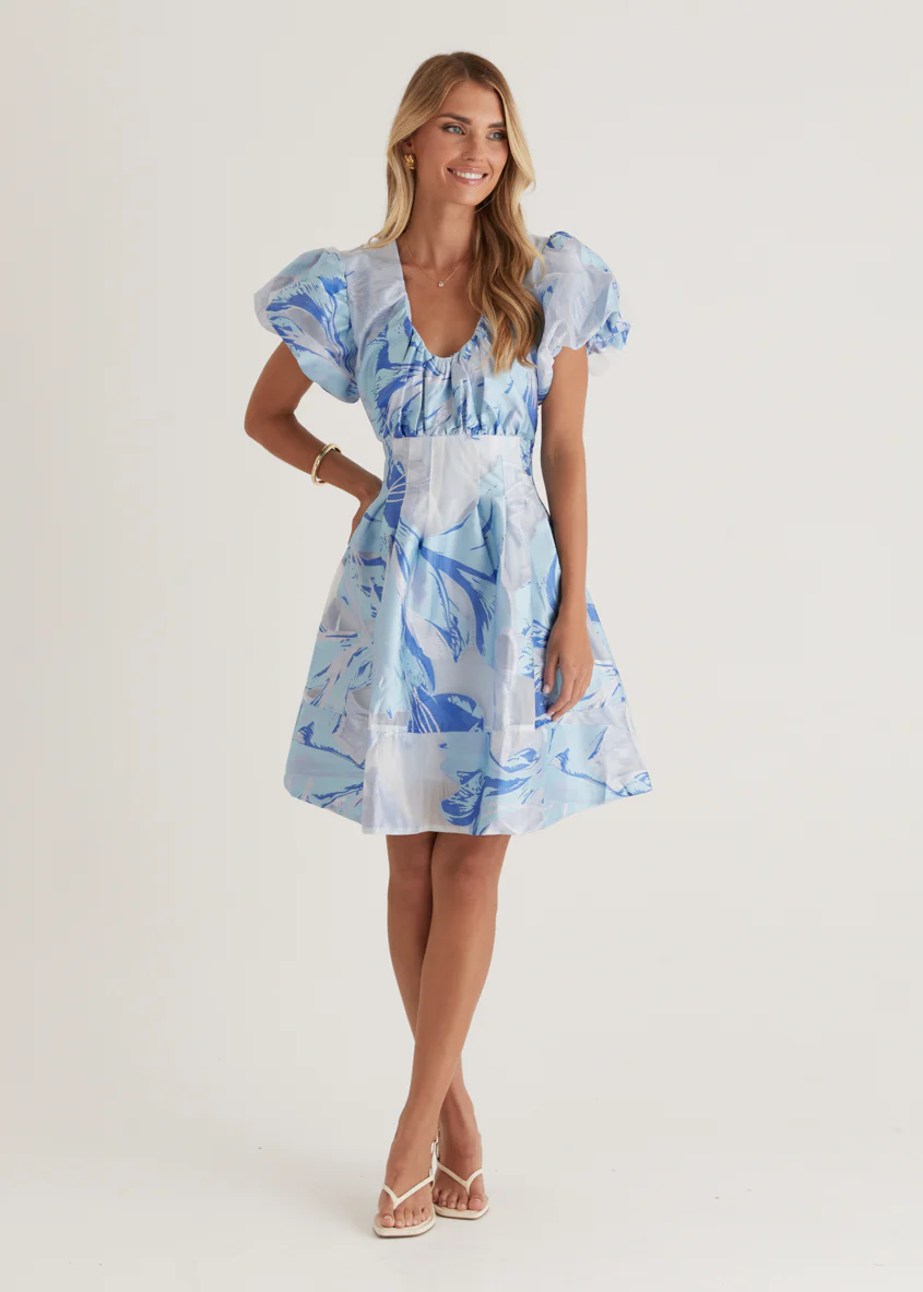 Dayna Dress - Sky Jacquard - Image 8