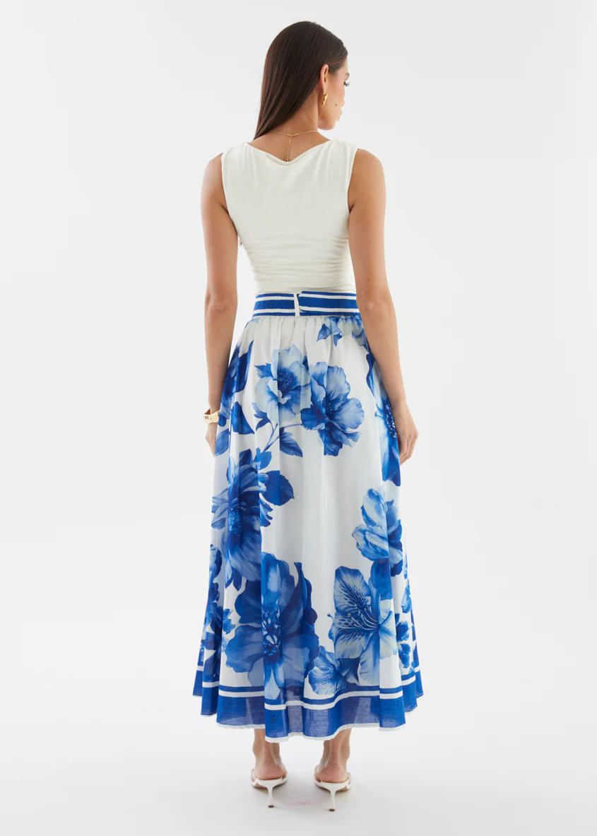 Dejana Maxi Skirt - Cobalt Dahlia - Image 9