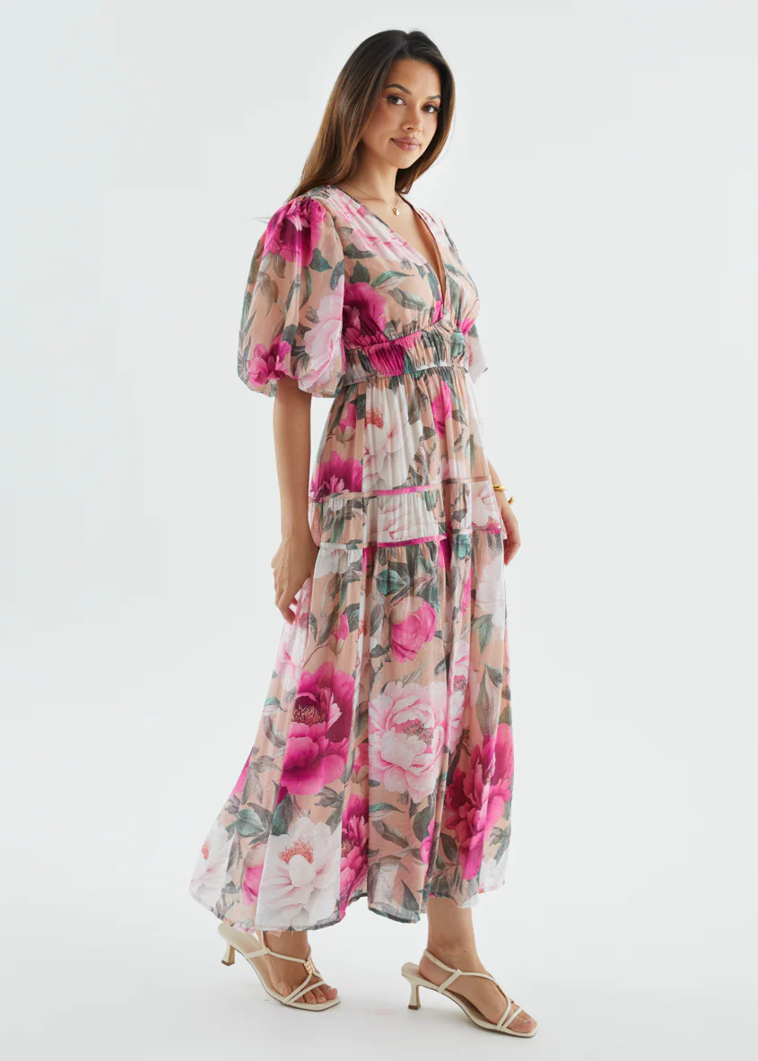 Desima Maxi Dress - Blush Flowers - Image 4