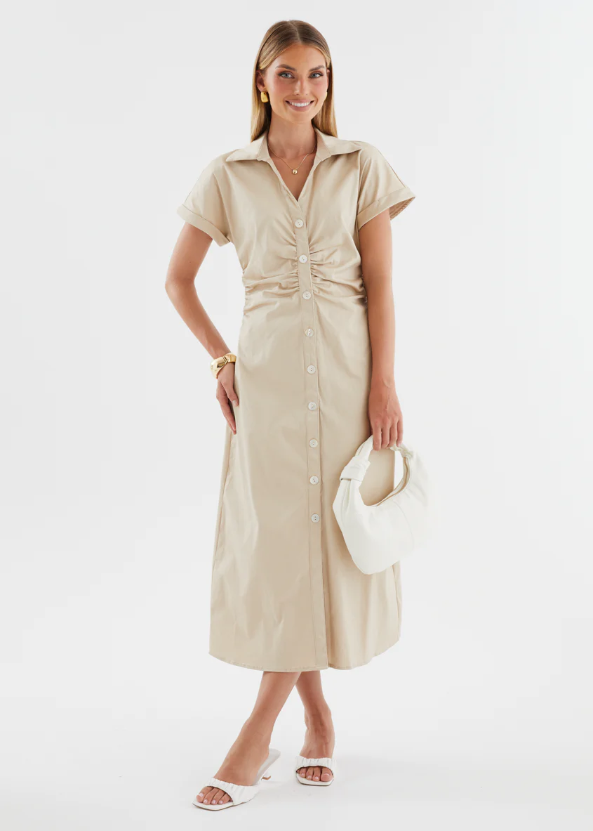 Devine Maxi Dress - Beige - Image 3