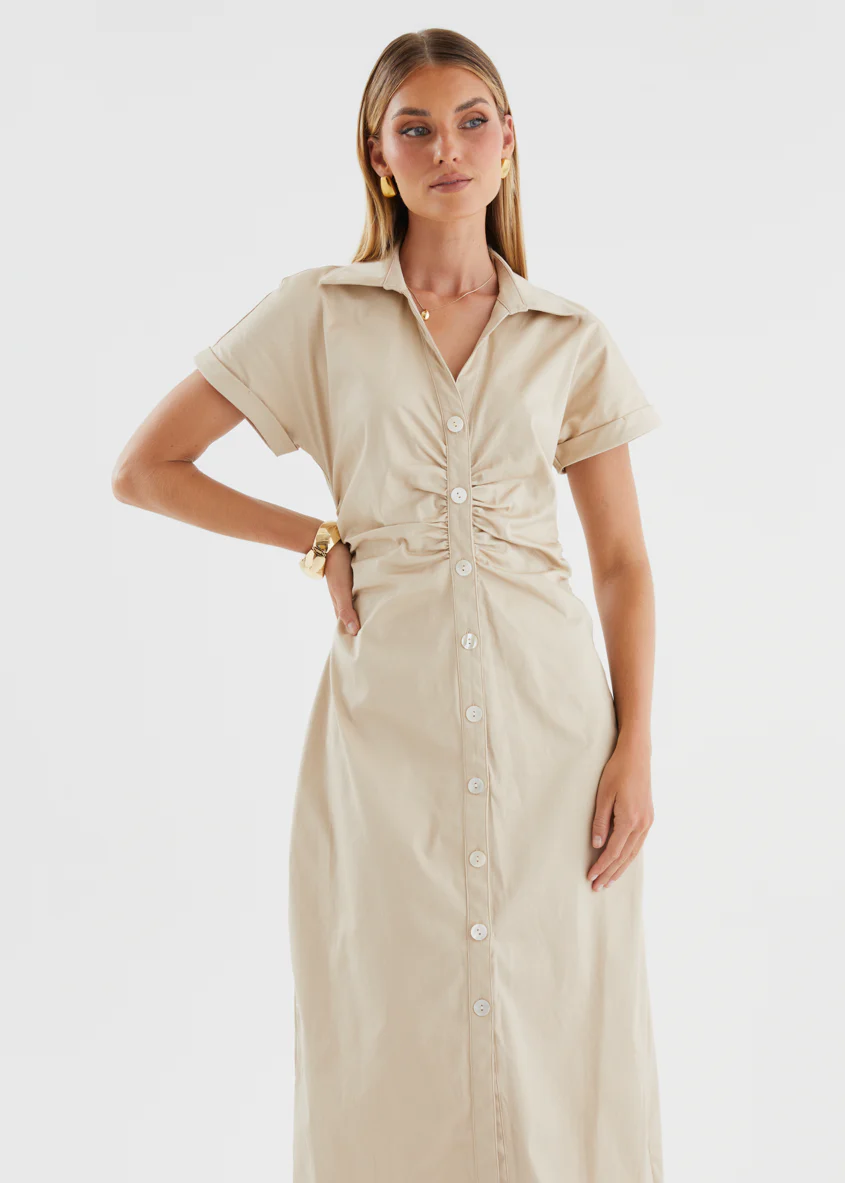 Devine Maxi Dress - Beige - Image 5