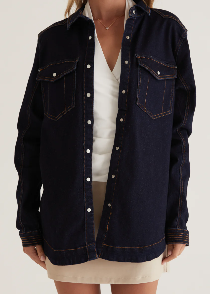 Donroe Denim Jacket - Indigo - Image 18