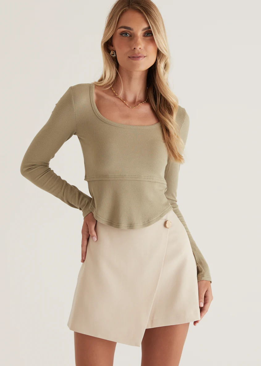 Dulter Top - Khaki - Image 4