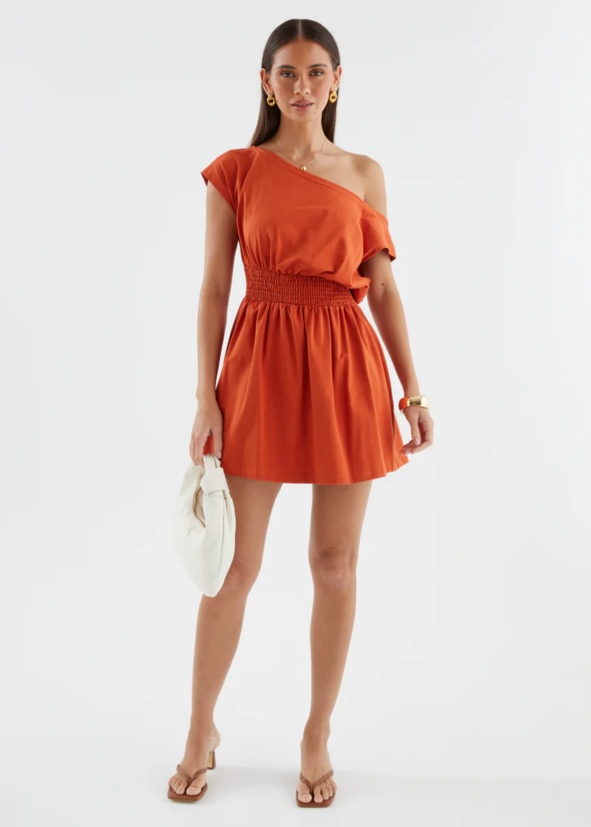 Dustan Drop Shoulder Dress - Orange - Image 4