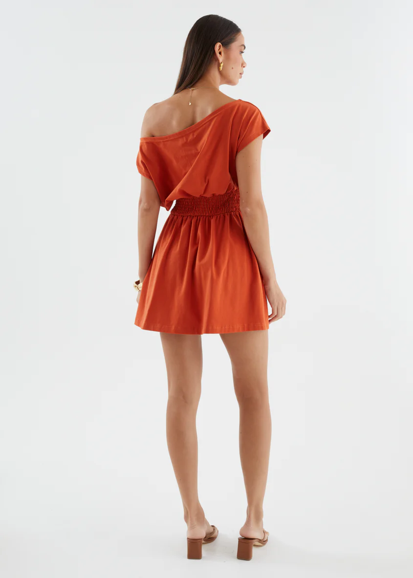 Dustan Drop Shoulder Dress - Orange - Image 7