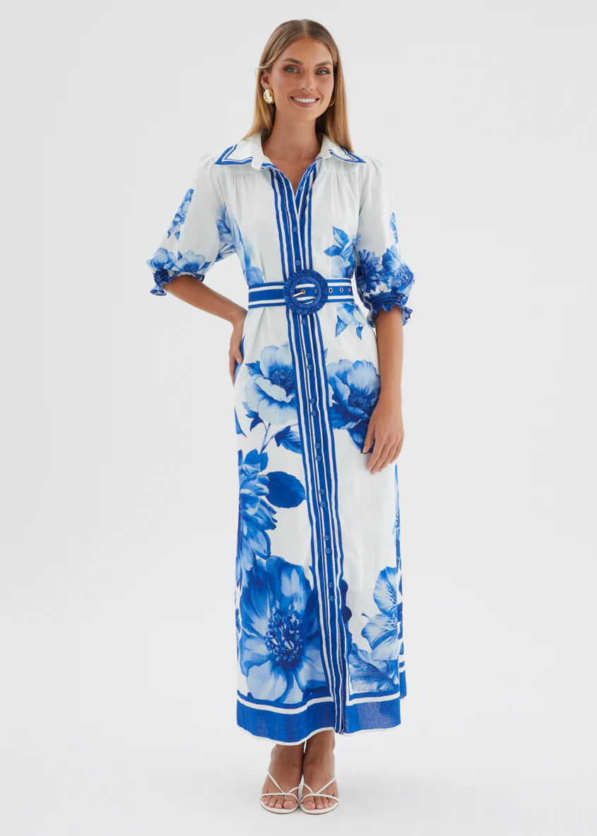 Dylan Maxi Dress - Cobalt Dahlia - Image 6