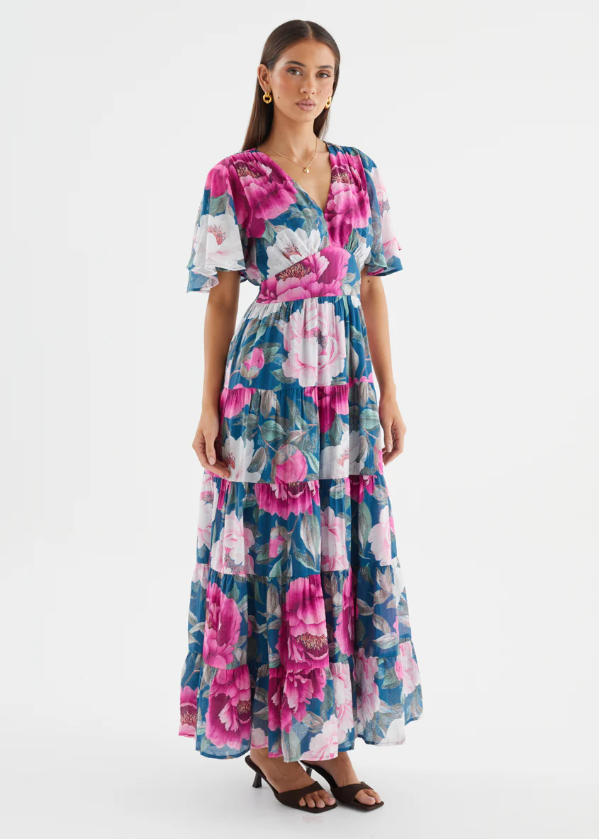 Eleisha Maxi Dress - Teal Peony - Image 8