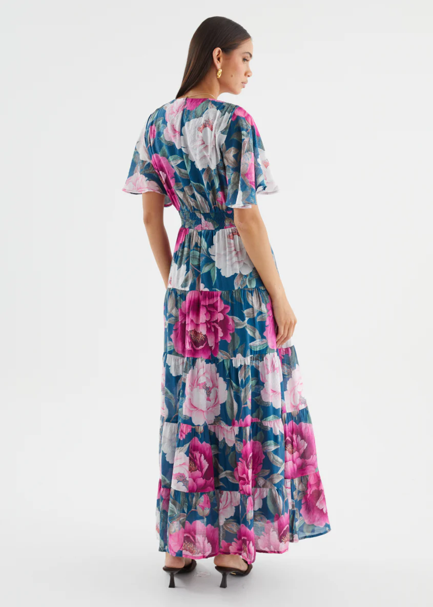 Eleisha Maxi Dress - Teal Peony - Image 9