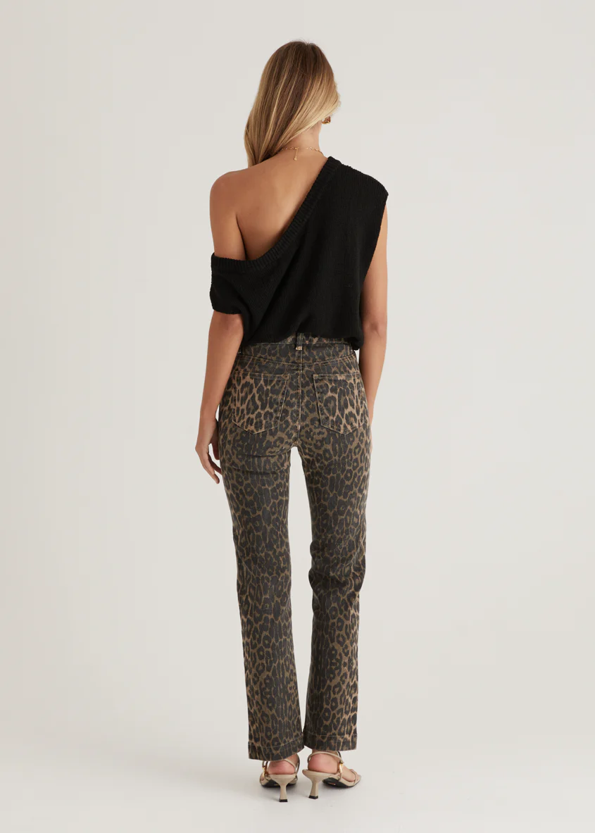 Elkie Stretch Jeans - Leopard - Image 7