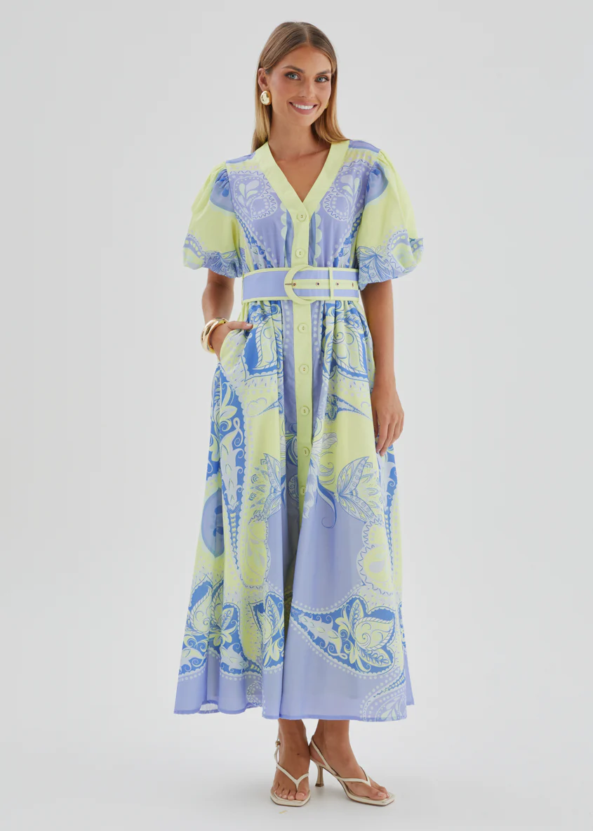 Emaline Maxi Dress - Purple Paisley - Image 4