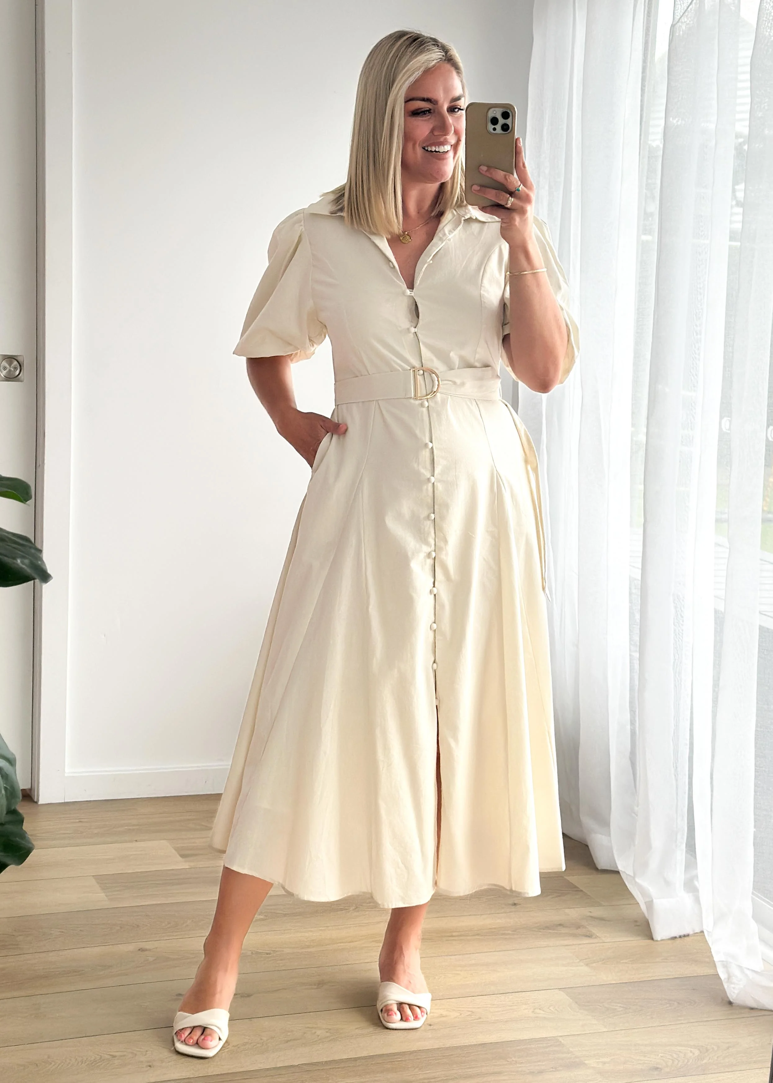 Emerson Maxi Dress - Off White - Image 4