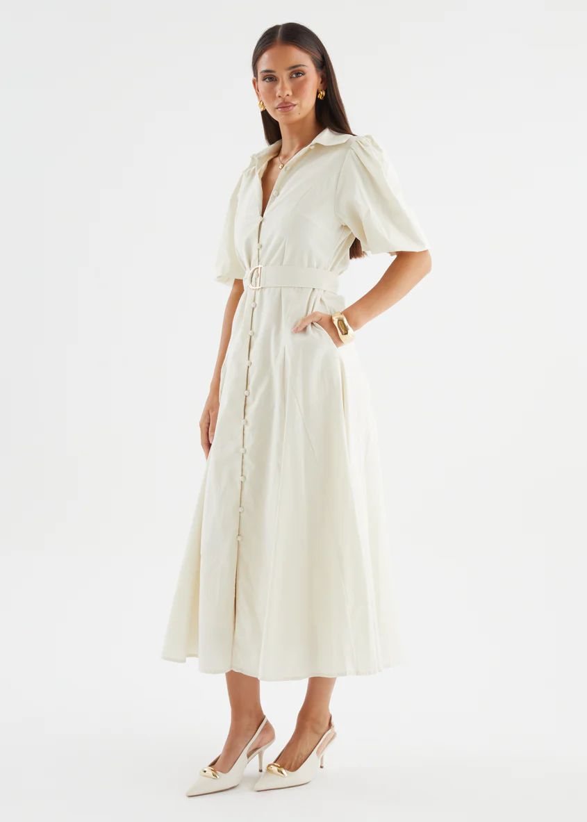 Emerson Maxi Dress - Off White - Image 8