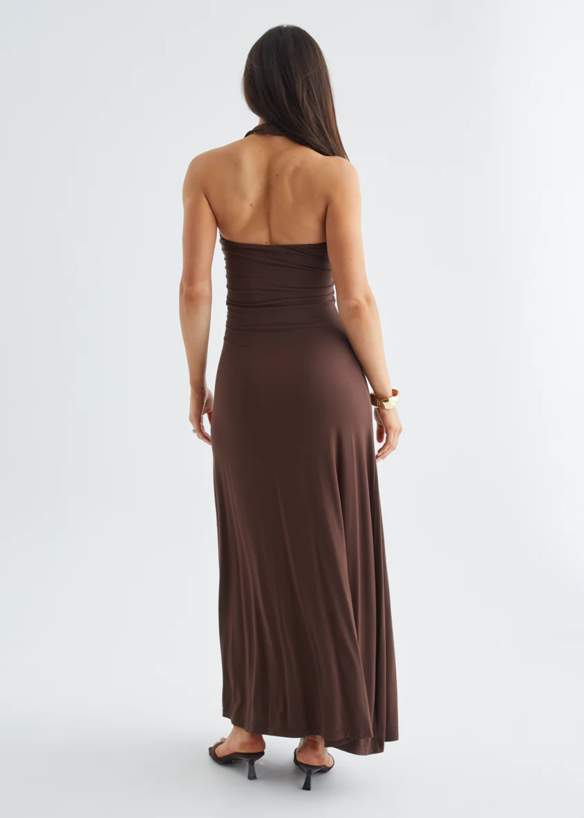 Erin Halter Maxi Dress - Chocolate - Image 7