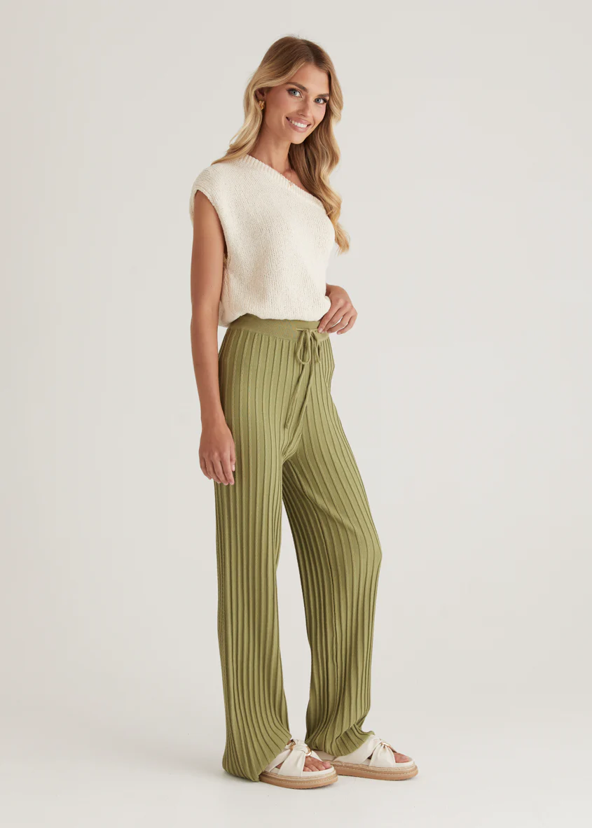 Etra Knit Pants - Olive - Image 5