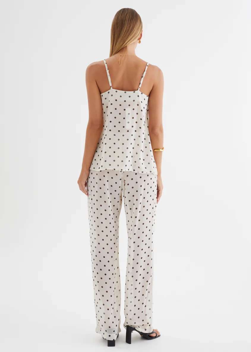 Felecia Pants - Beige Polka Dot - Image 5