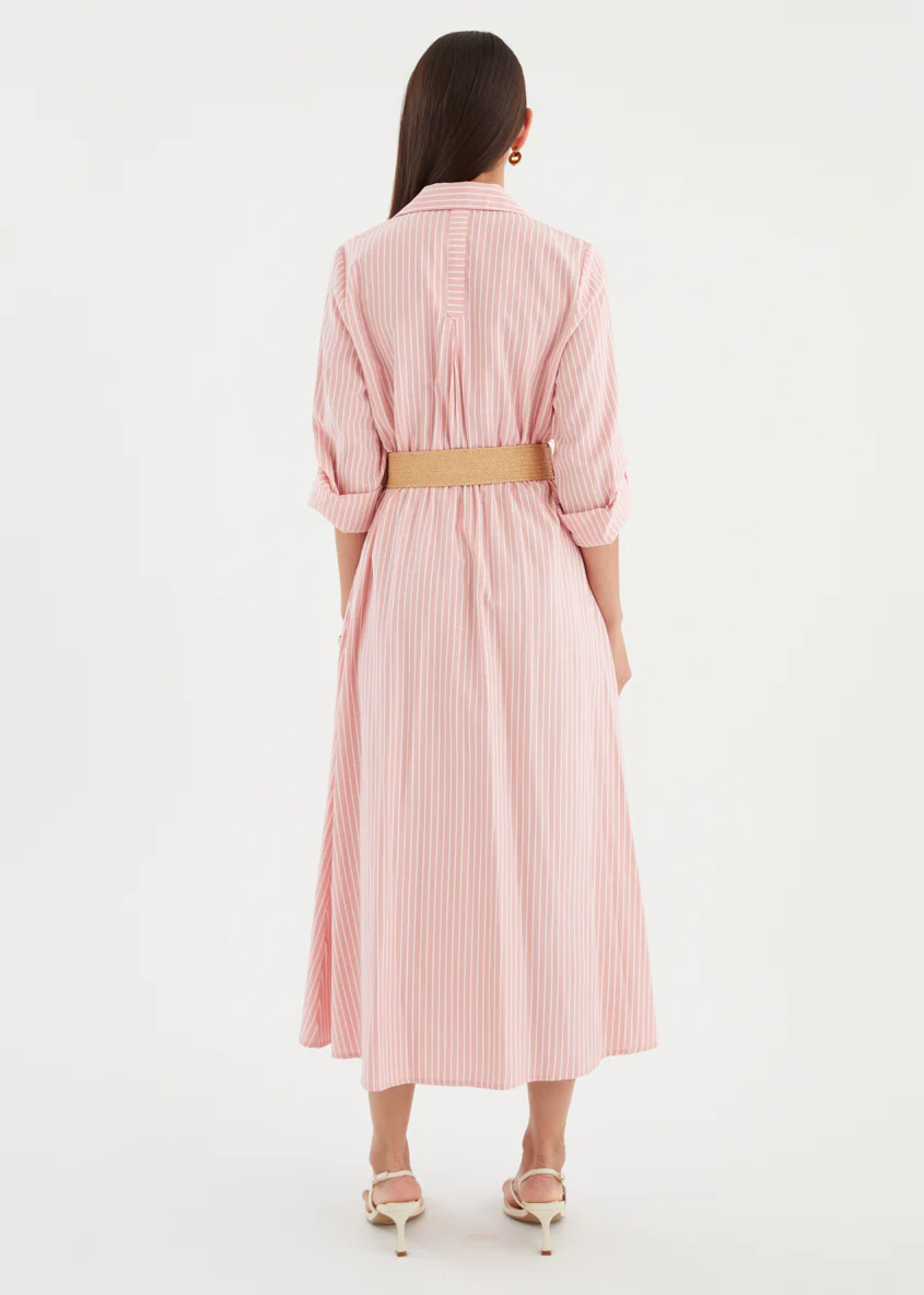 Franzine Maxi Dress - Pink Stripe - Image 7