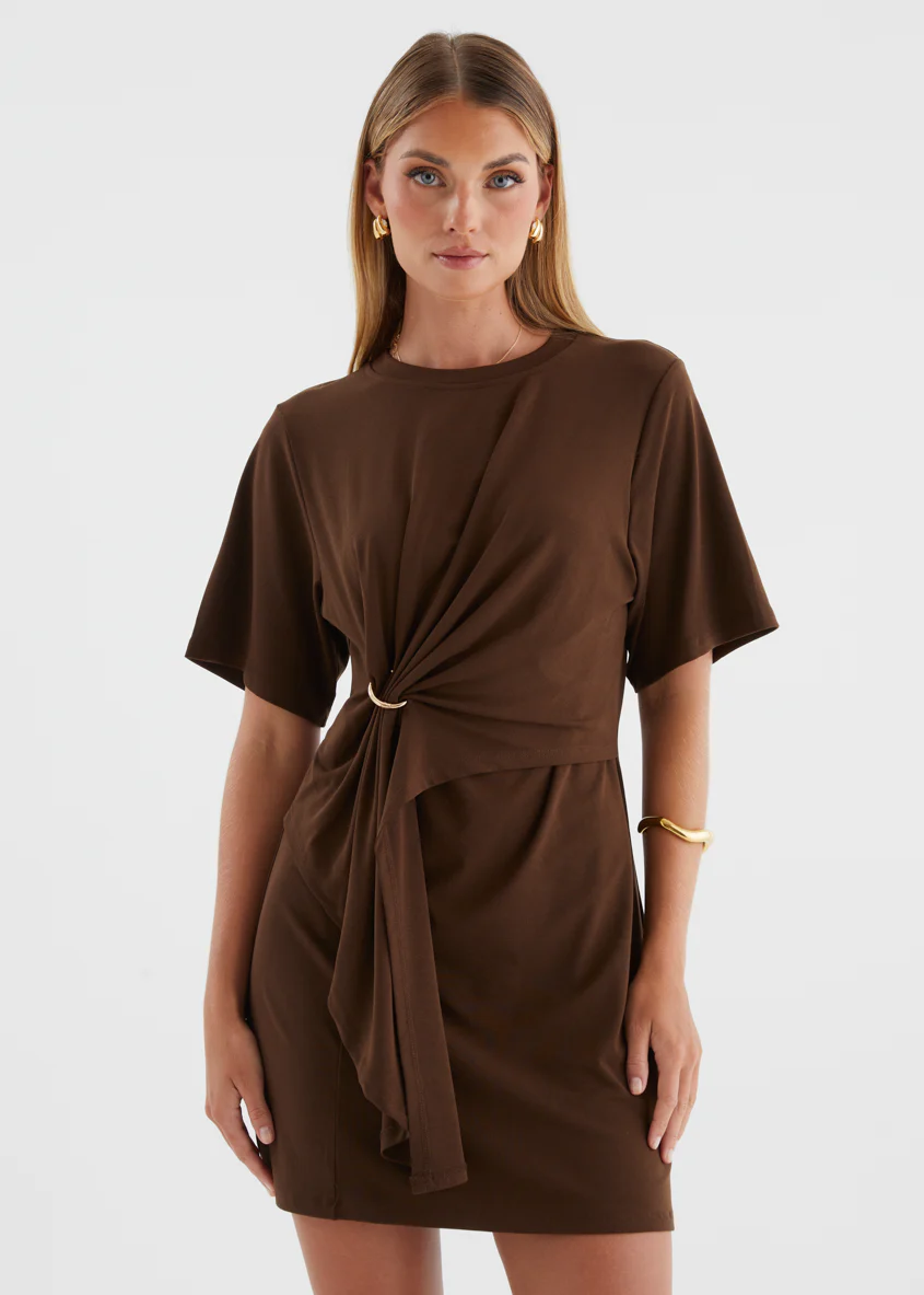Gabrielle Dress - Chocolate - Image 3