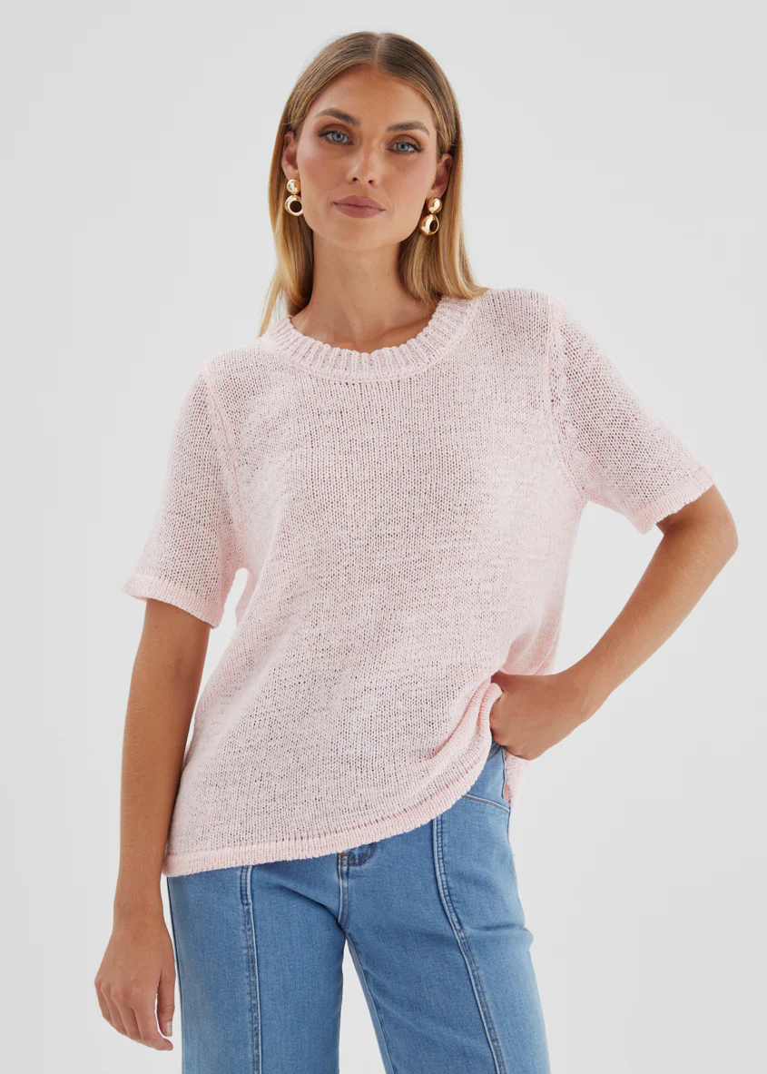 Halle Knit Top - Blush - Image 8