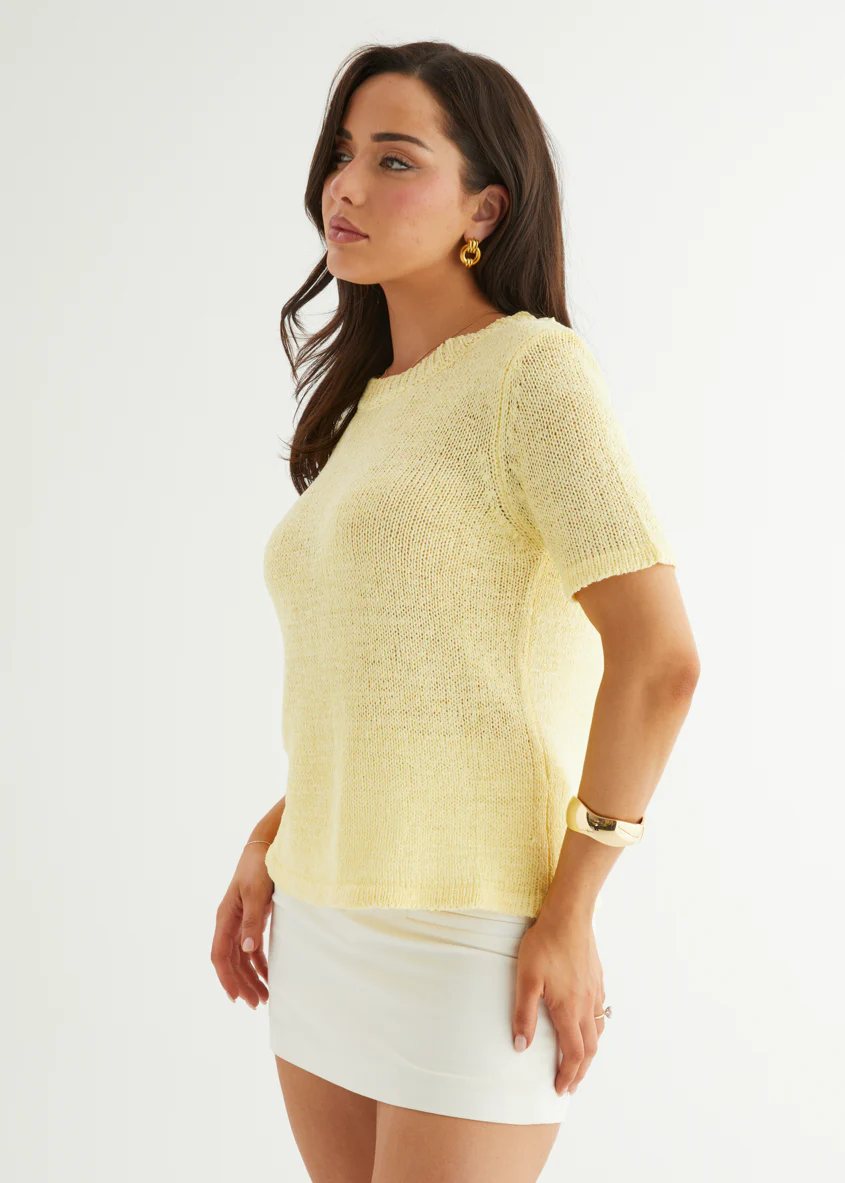 Halle Knit Top - Yellow - Image 7