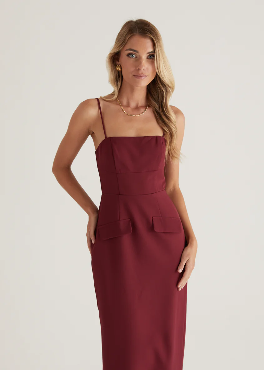 Hansel Maxi Dress - Wine - Image 9