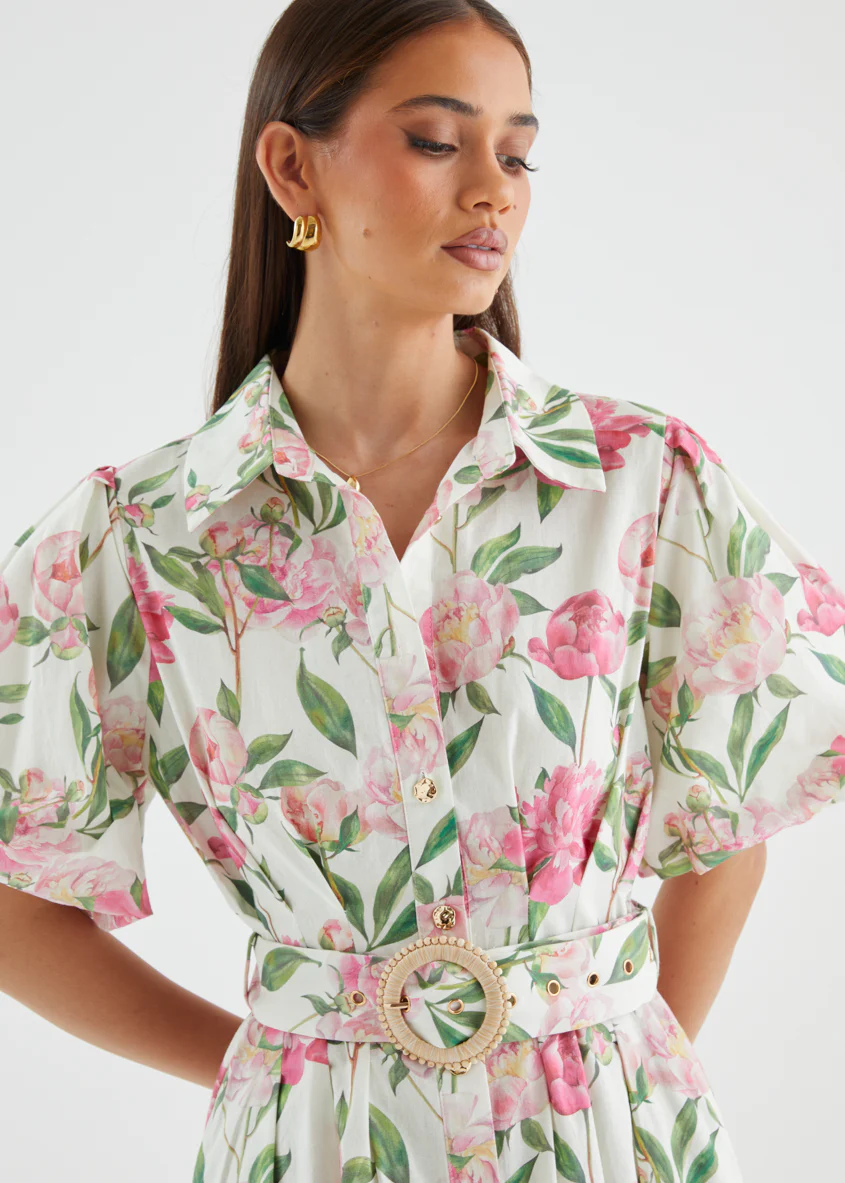 Harriet Midi Dress - Pink Peony - Image 8