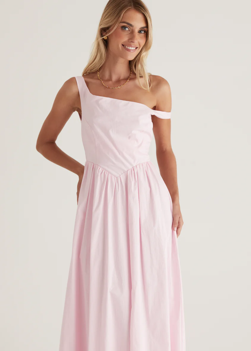 Haven One Shoulder Maxi Dress - Blush - Image 10