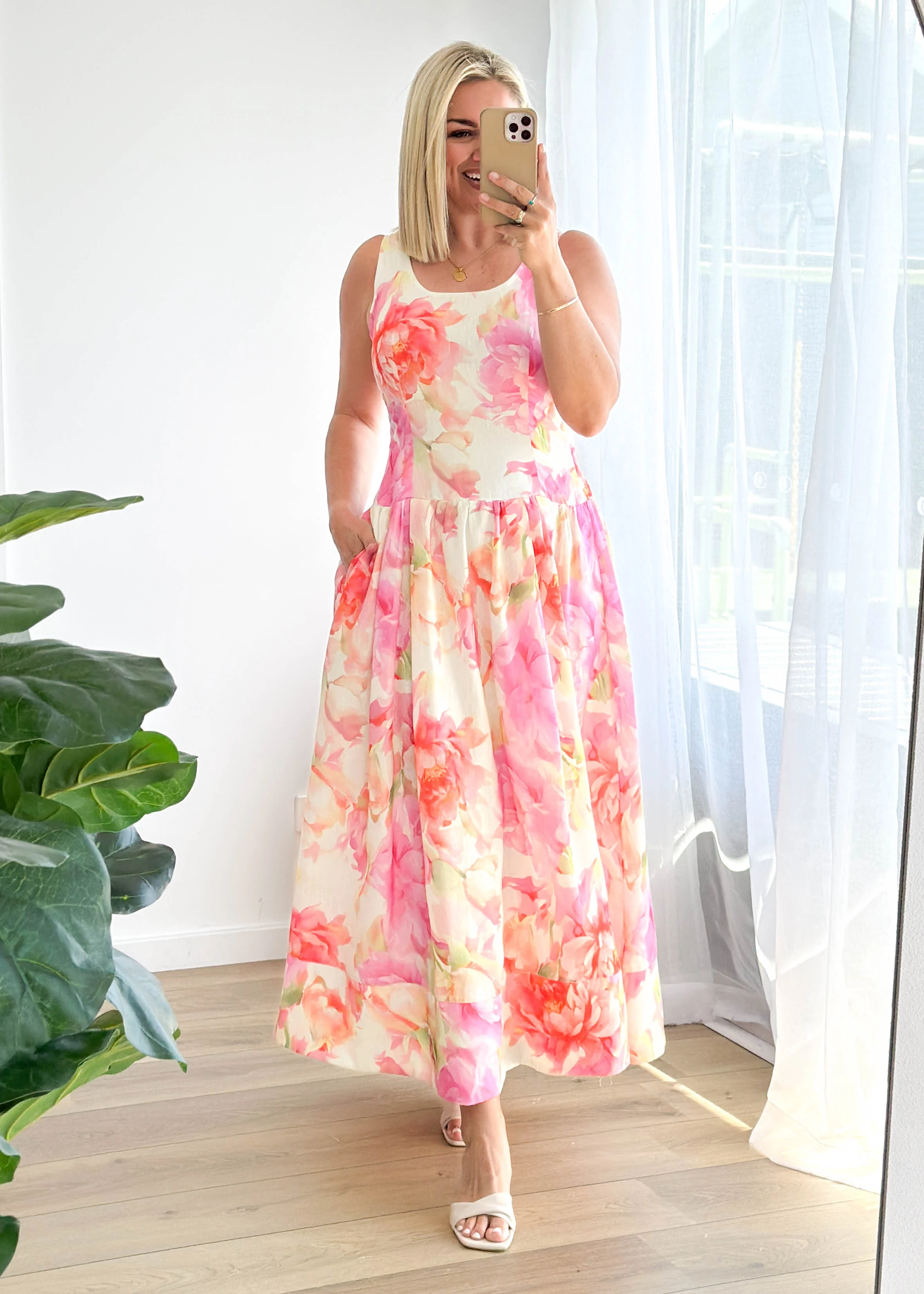 Hilarie Maxi Dress - Pink Gardenia - Image 2