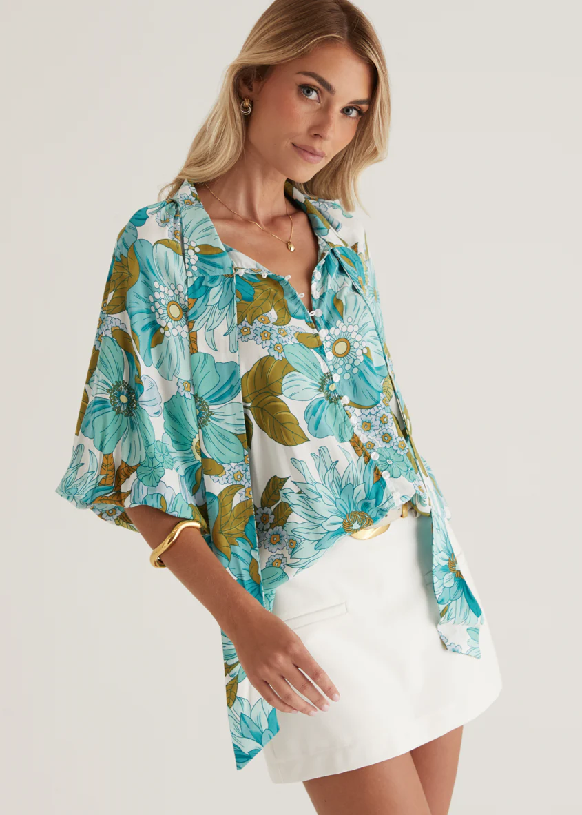 Imogen Blouse - Amaya Green - Image 3