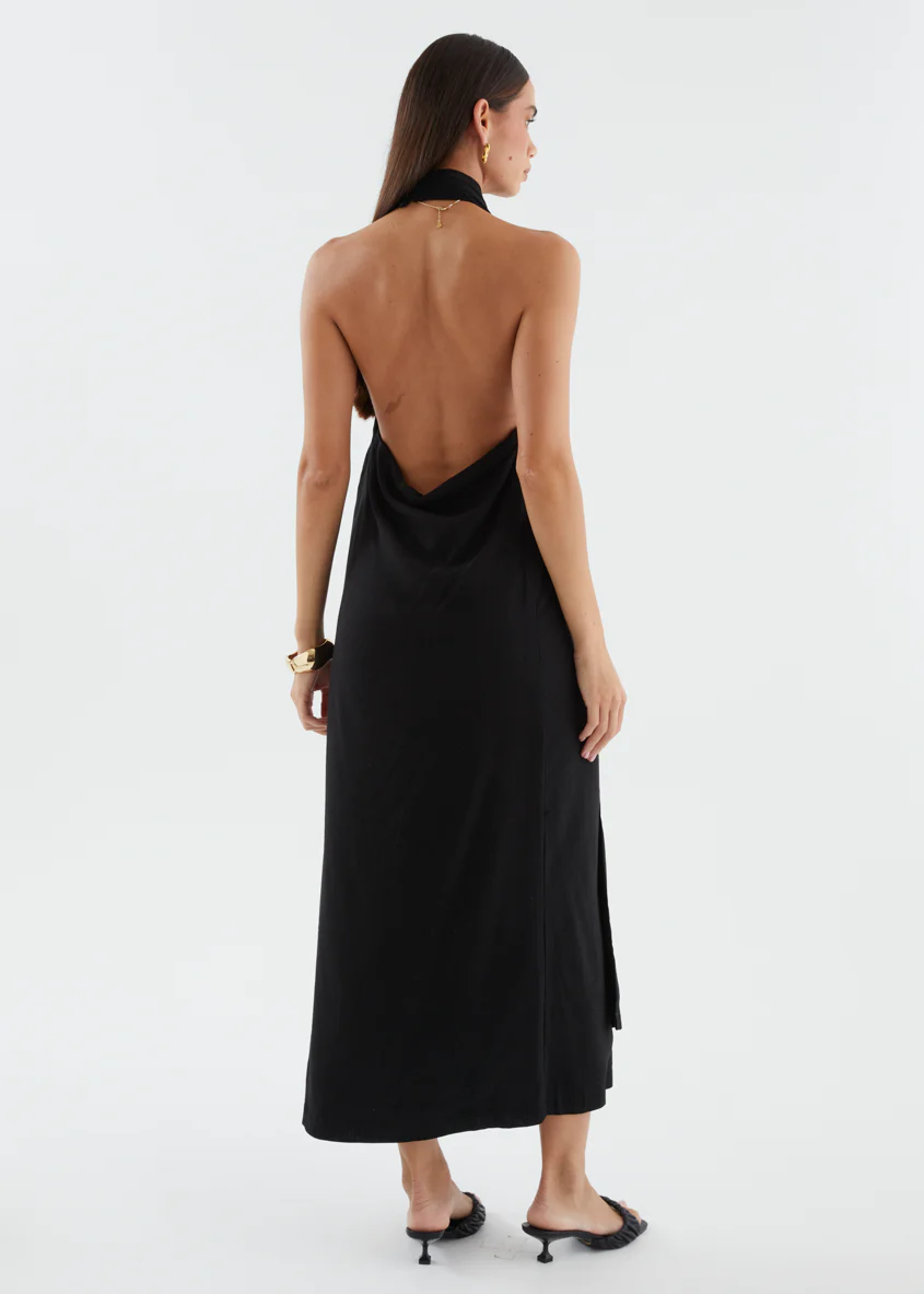 Iridessa Halter Maxi Dress - Black - Image 15