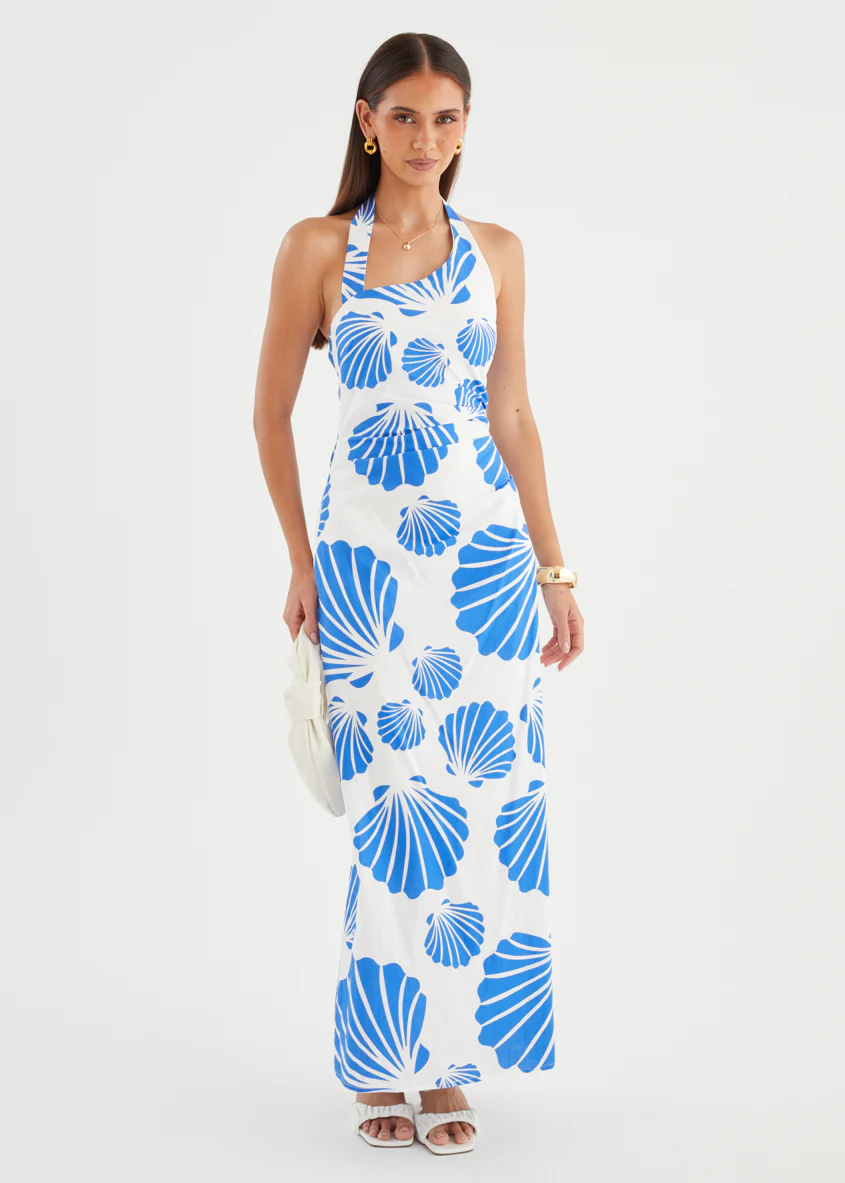 Jarvis Halter Maxi Dress - Blue Shell - Image 5