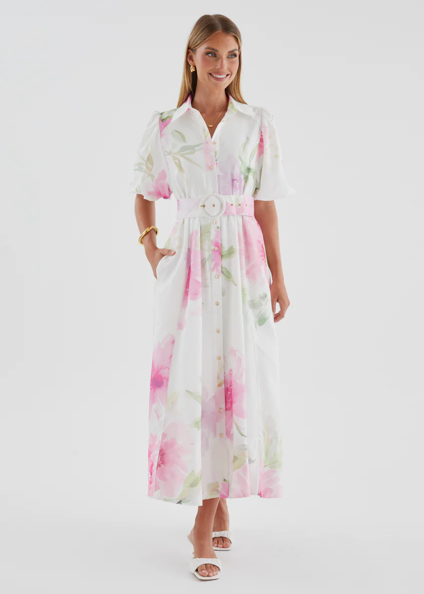 Jazmina Maxi Dress - Pink Bouquet