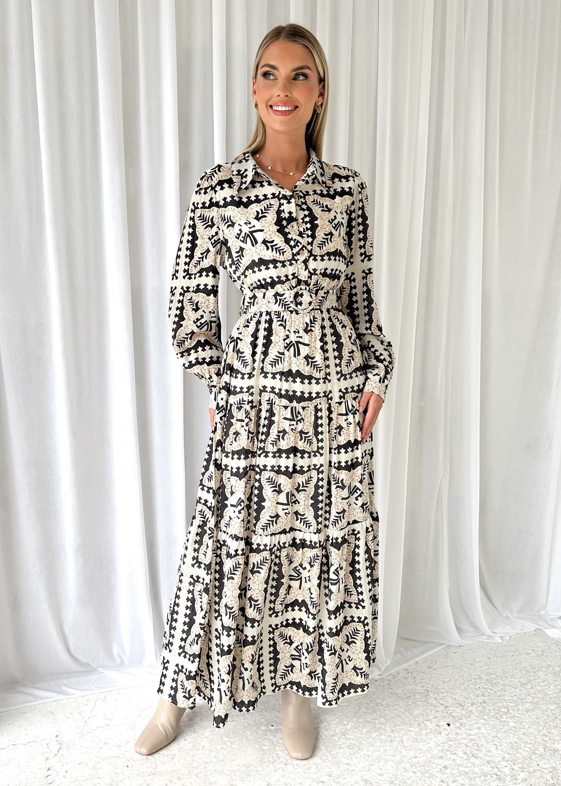 Jeltra Maxi Dress - Black Paisley - Image 3