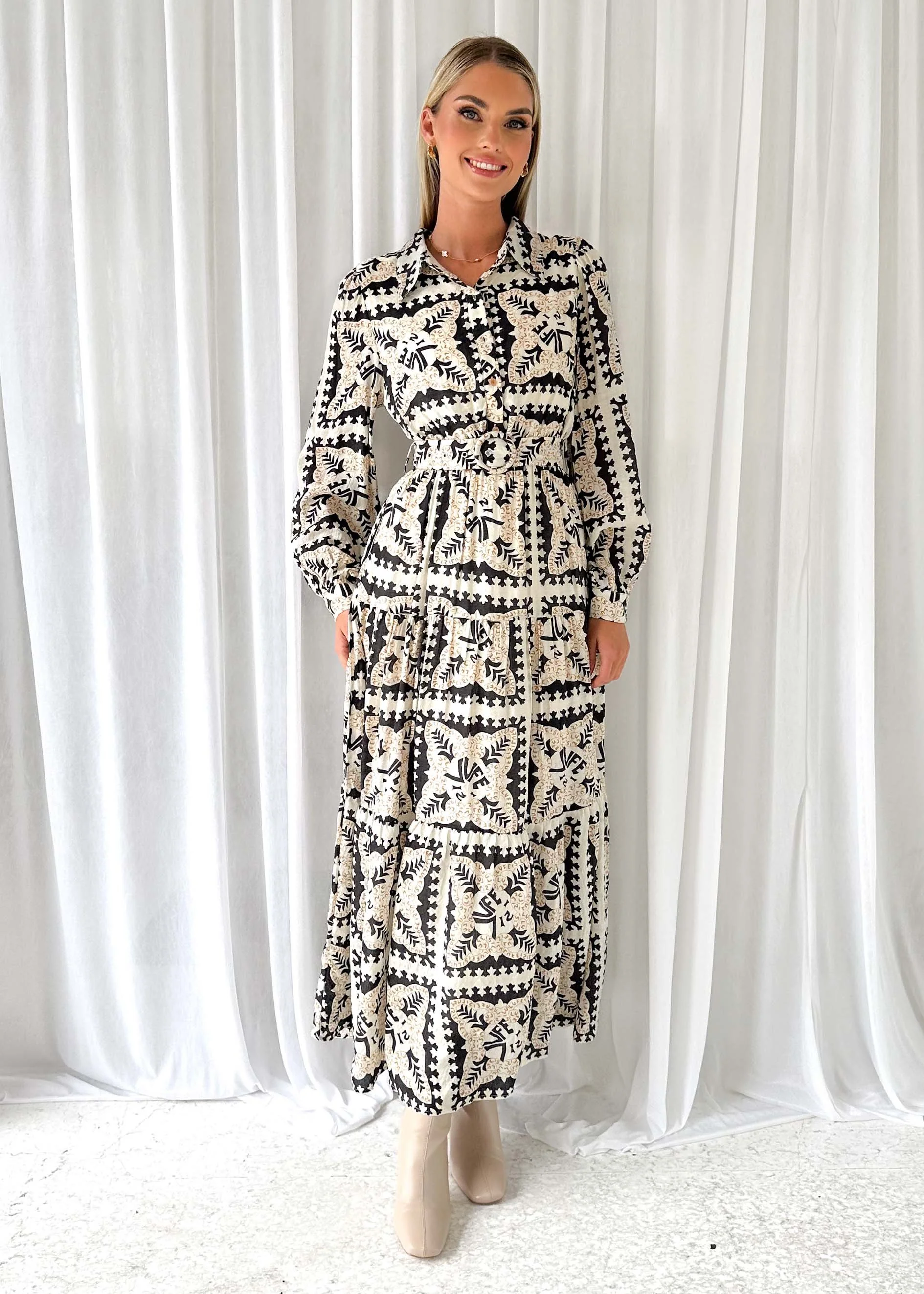 Jeltra Maxi Dress - Black Paisley - Image 5