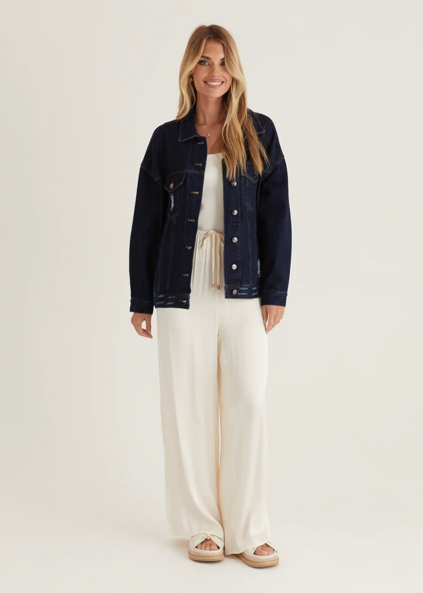 Jemma Denim Jacket - Indigo - Image 3