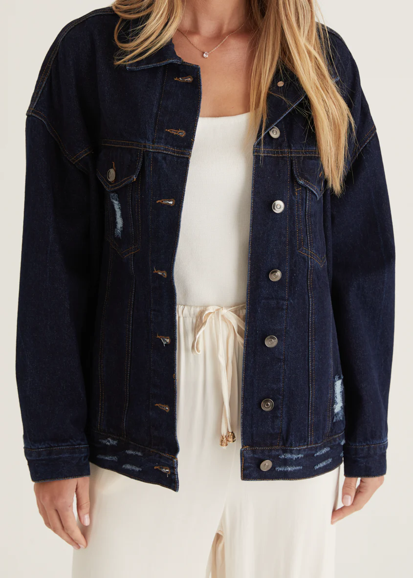 Jemma Denim Jacket - Indigo - Image 8