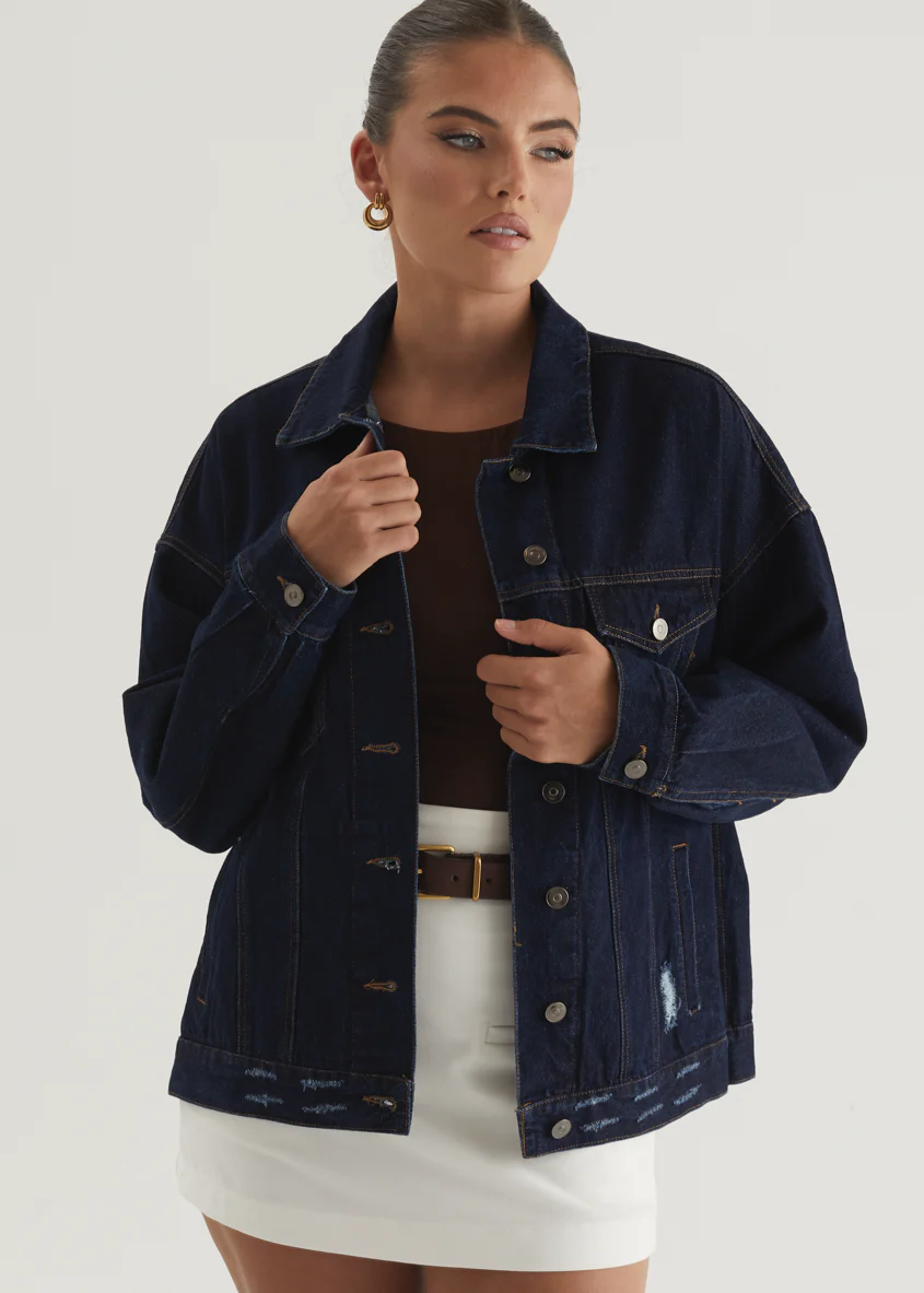 Jemma Denim Jacket - Indigo - Image 9
