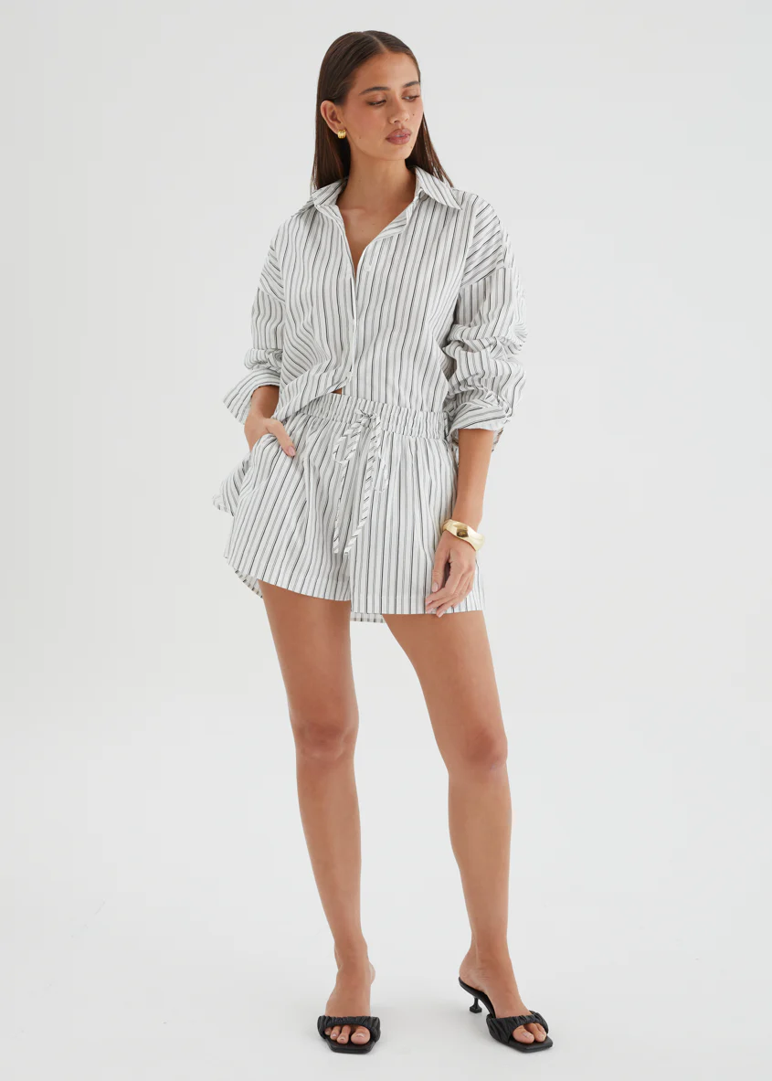 Jenkins Shorts - White Stripe - Image 2