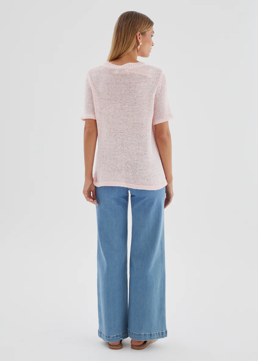 Jess Stretch Wide Leg Jeans - Light Blue - Image 5