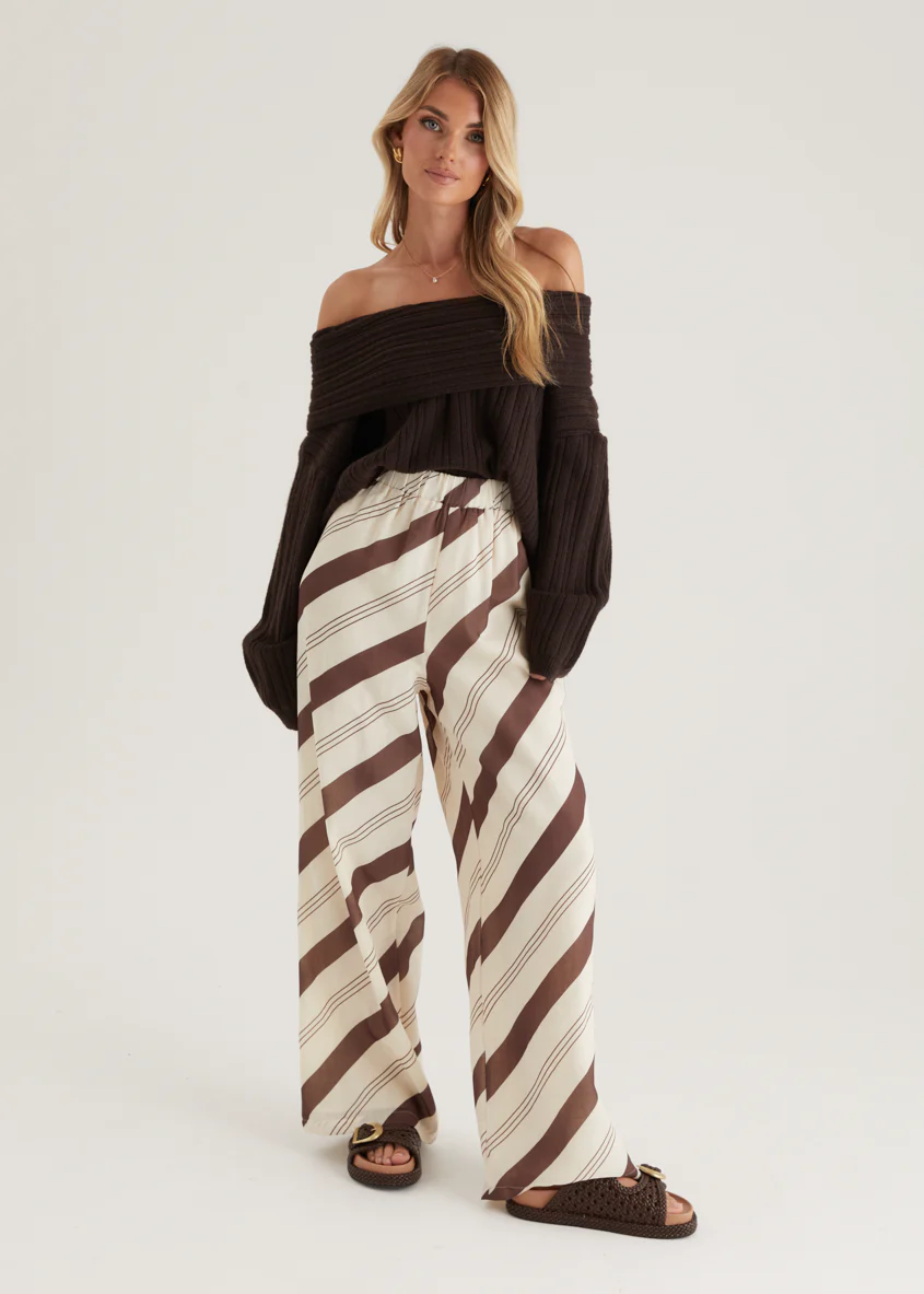 Jessa Pants - Choc Stripe - Image 6