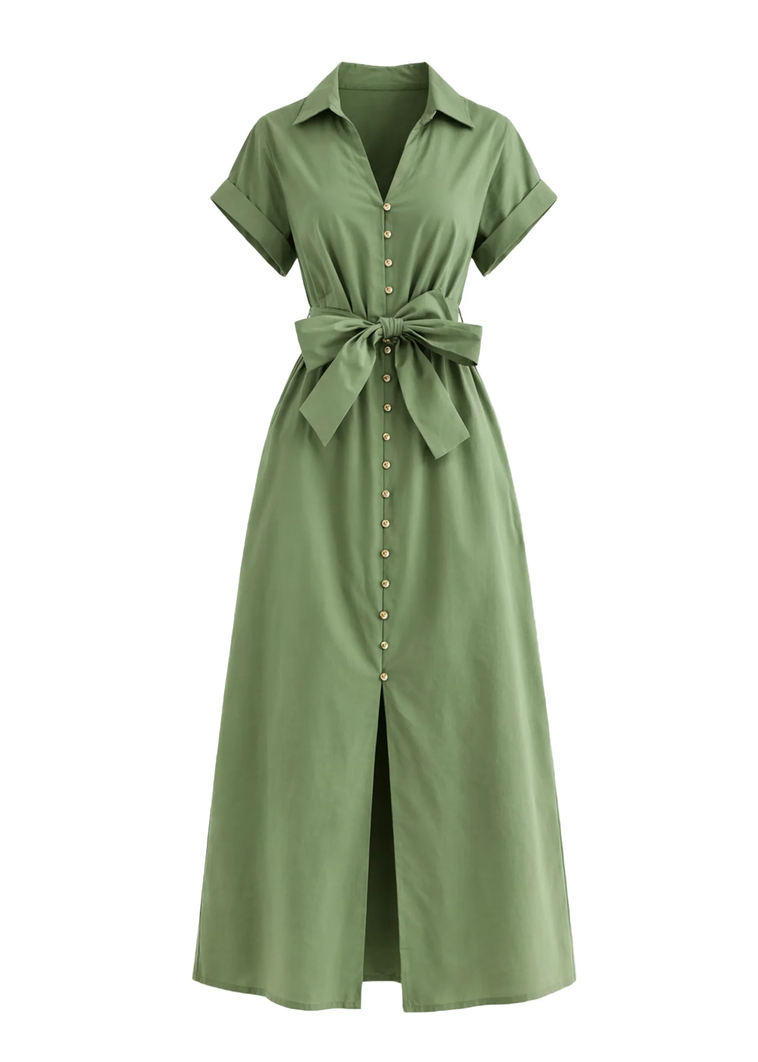 Joanna Midi Dress - Moss - Image 2